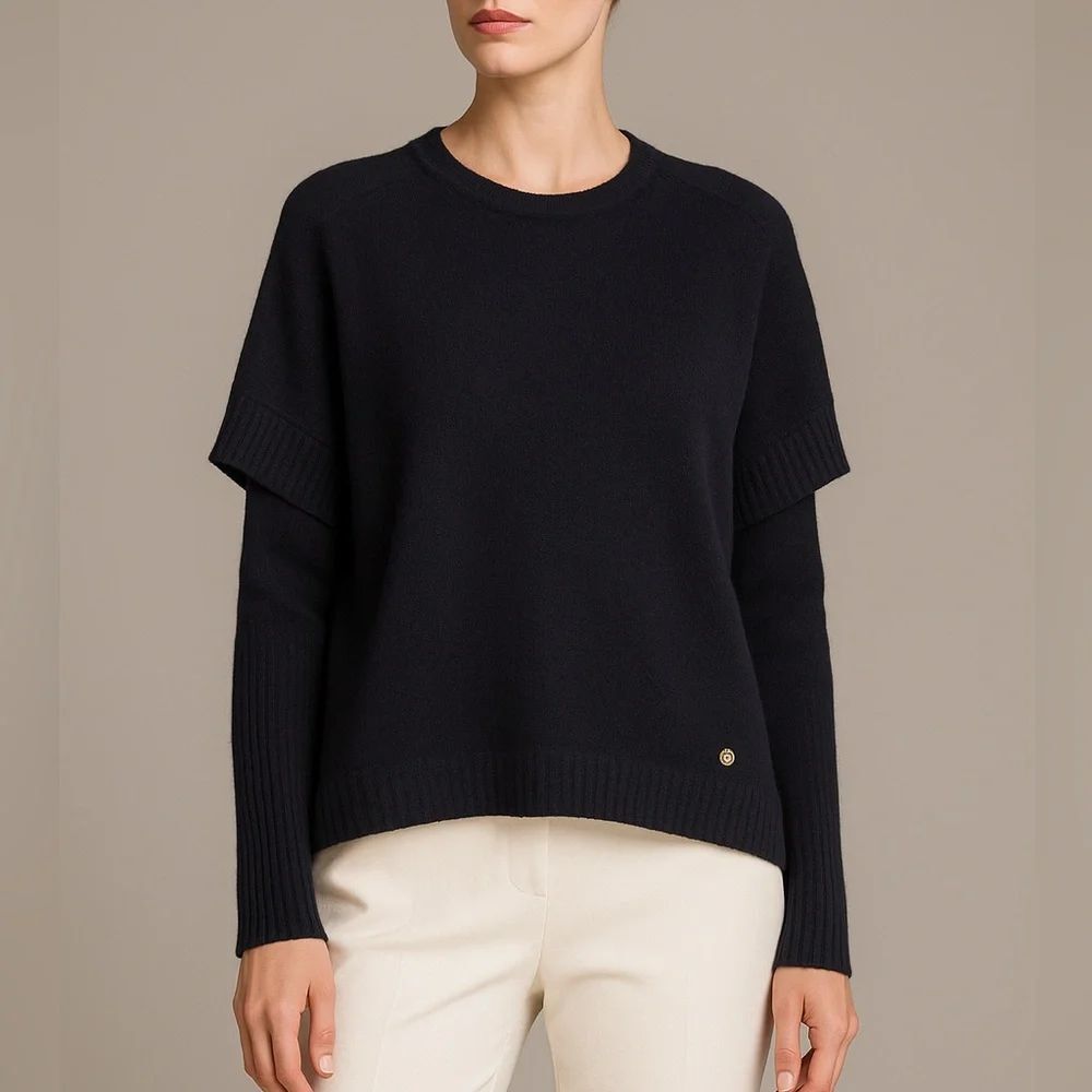 Escada Sport Cashmere Wool Sweater blazer XS Elegant Workwear Quiet Luxury Cozy